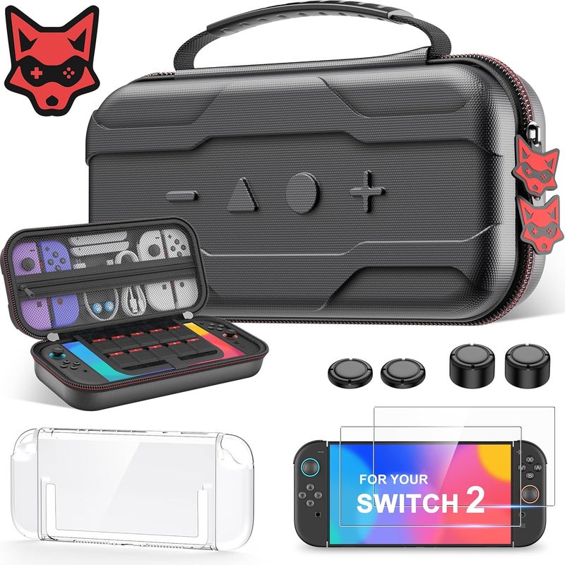 AXYBCOOL Store Switch 2 Case Bundle Compatible with Nintendo Switch 2/Switch/SwitchOLED Console, Hard Shell Protective Portable Travel Carry Case for Switch Games & Accessories - Image 1